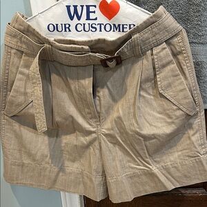 Brunello Cucinelli Beige Belted Cargo Shorts